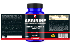 Prosport L-ARGININE 150 Kapseln 128g Dose