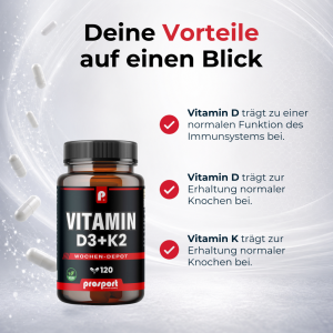 Prosport Vitamin D3+K2 120 Kapseln