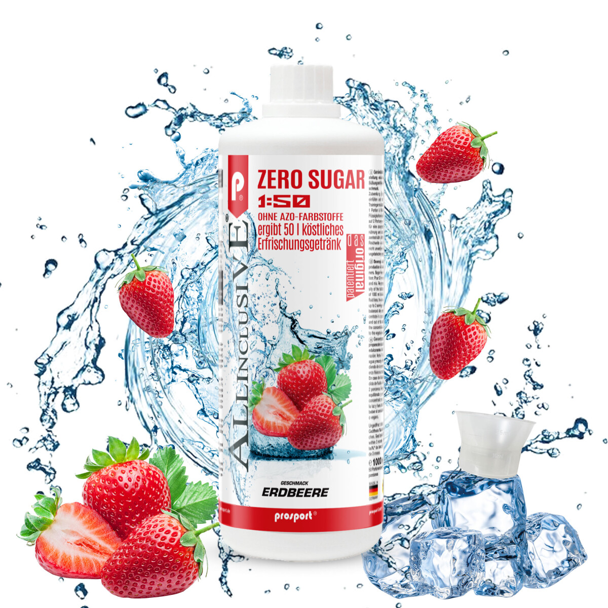 Prosport ALLINCLUSIVE ® 1 Liter Flasche Erdbeere