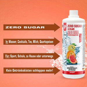 Prosport ALLINCLUSIVE® 1 Liter Flasche Grapefruit-Zitrone + Dosierpumpe
