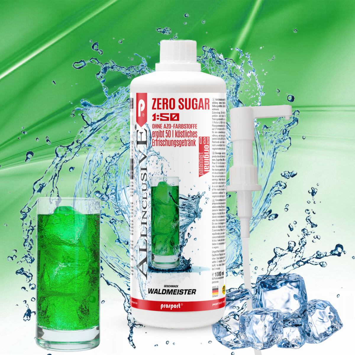 Prosport ALLINCLUSIVE® 1 Liter Flasche Waldmeister +...