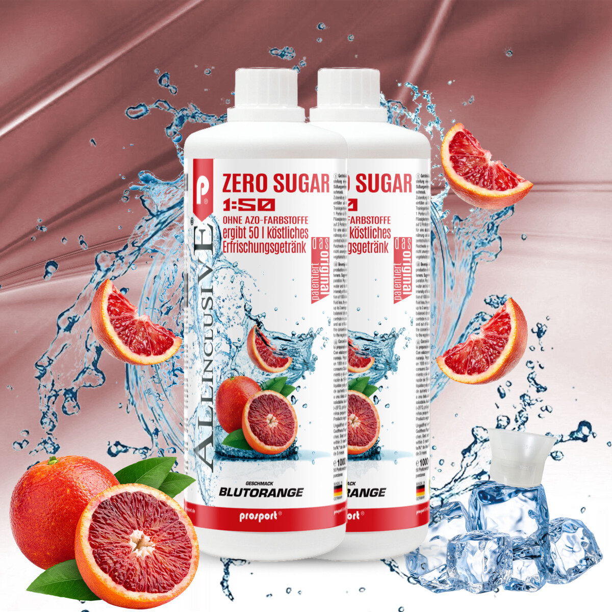 Prosport ALLINCLUSIVE® 2x1 Liter Flasche Blutorange