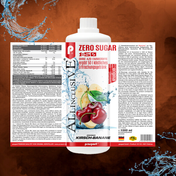 Prosport ALLINCLUSIVE® 2x1 Liter Flasche Kirsch-Banane