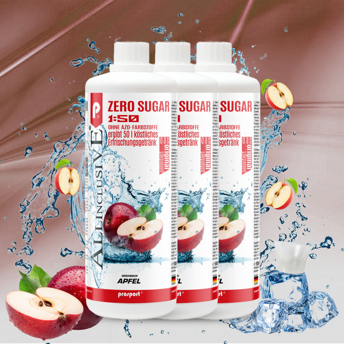 Prosport ALLINCLUSIVE® 3x1 Liter Flasche Apfel