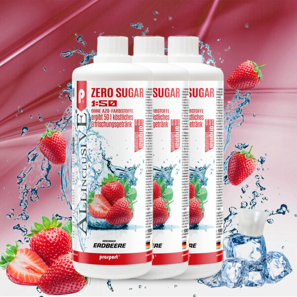 Prosport ALLINCLUSIVE® 3x1 Liter Flasche Erdbeere