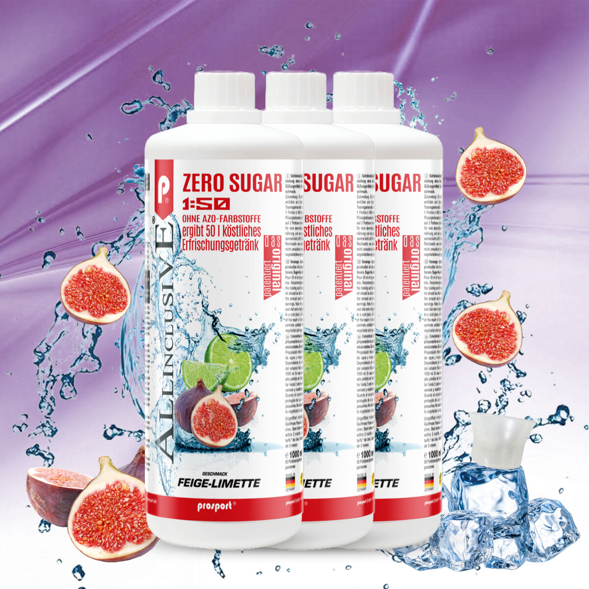 Prosport ALLINCLUSIVE® 3x1 Liter Flasche Feige-Limette