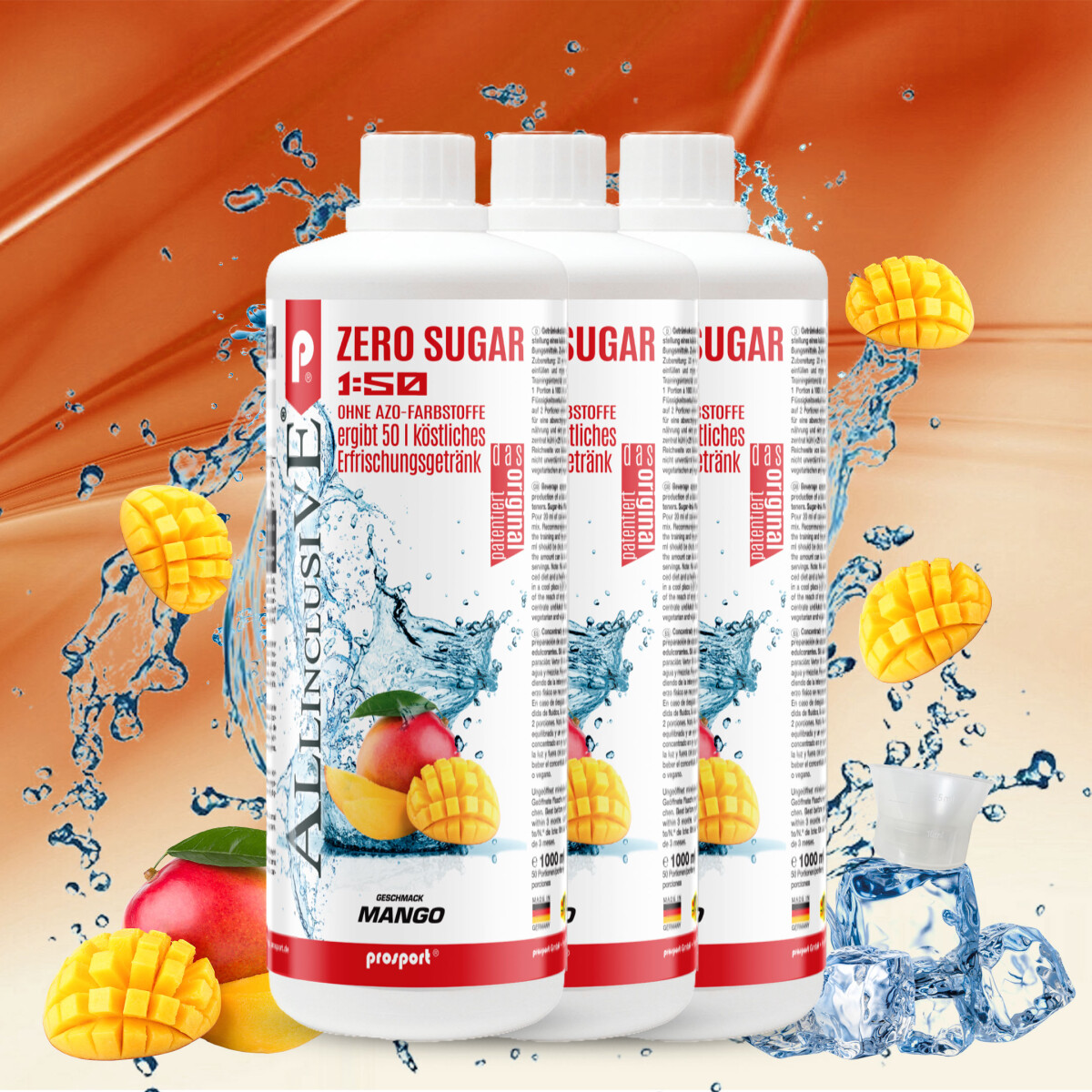 Prosport ALLINCLUSIVE® 3x1 Liter Flasche Mango