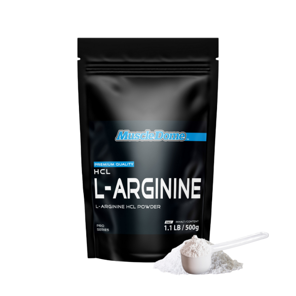 MuscleDome L-Arginine HCL Powder 500g Zipp-Beutel