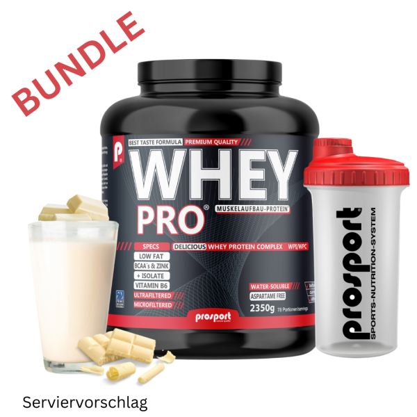 Prosport WHEY PRO ® 2350g Big-Box White-Chocolate inkl. Shaker