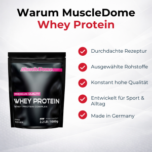 MuscleDome Whey Protein Neutral 1000g Beutel