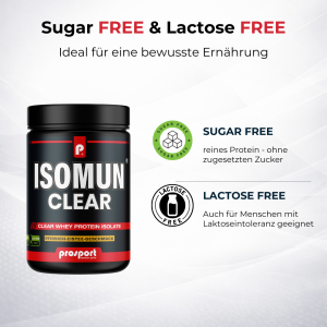 Prosport ISOMUN® CLEAR - Whey Isolat - Laktosefrei + Zuckerfrei - 400g Dose