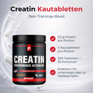 Prosport CREATIN Kautabletten Orange, 200 Stück