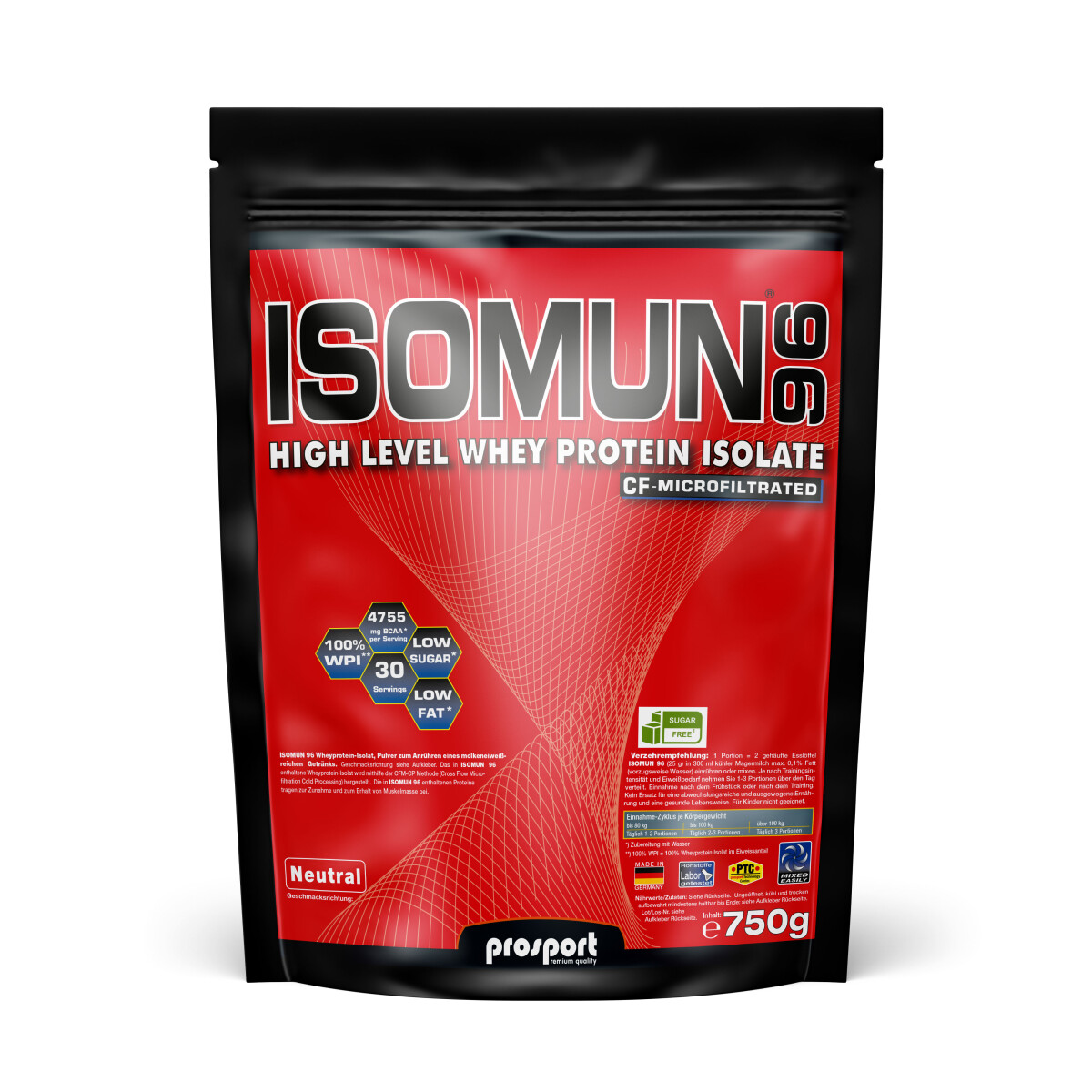 Prosport ISOMUN® 96 - CFM-CP Whey Isolat Laktose arm...