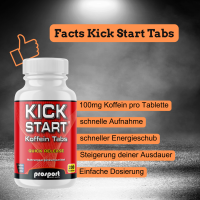 Prosport KICK START® Koffein Tabs 200 Stück Dose 140g